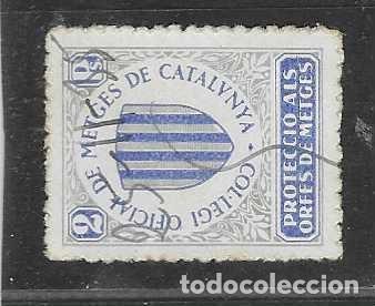 Sellos: CATALUNYA, 2 PTAS.- PROTECCION ALS ORFES DE METGES-VER FOTOS