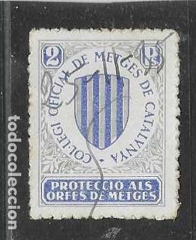 Sellos: CATALUNYA, 2 PTAS.- PROTECCION ALS ORFES DE METGES-VER FOTOS