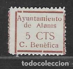 Sellos: ALANIS-SEVILLA - 5 CTS- C.BENEFICA--VER FOTOS