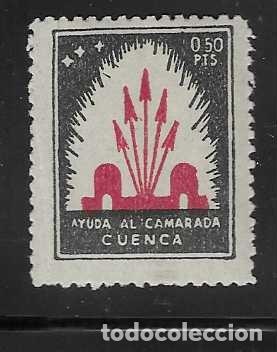 Sellos: CUENCA- 50 CTS- AYUDA AL CAMARADA-VER FOTOS