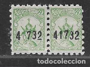 Sellos: VI&Ntilde;ETA,- 50 CTS. VARIEDAD,- SIN 1--PAREJA DE CUPONES MERCANTILES -EL PROGRESO-VER FOTOS