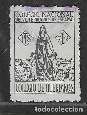 Sellos: VI&Ntilde;ETA.- 10 CTS.-NEGRO- COLEGIO NACIONAL DE VETERINARIOS DE ESPA&Ntilde;A- VER FOTOS
