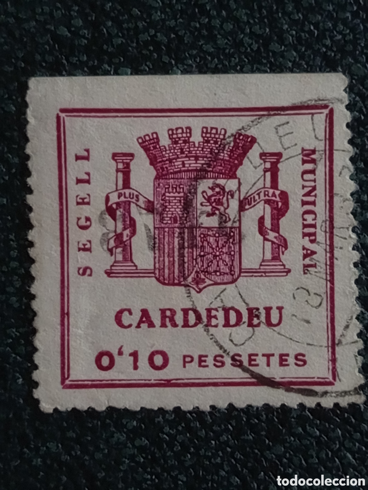 Sellos: &rdquo;Espa&ntilde;a 1937 Guerra Civil Cardedeu Segell Municipal Allepuz usado&rdquo; (