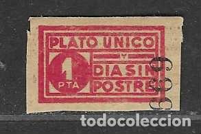 Sellos: VI&Ntilde;ETA- 1 PTA- PLATO UNICO-DIA SIN POSTRE-- VER FOTOS