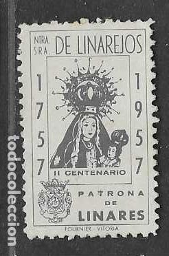Sellos: LINARES , 5 CTS., -NTRA. SRA. DE LINAREJO- VER FOTOS