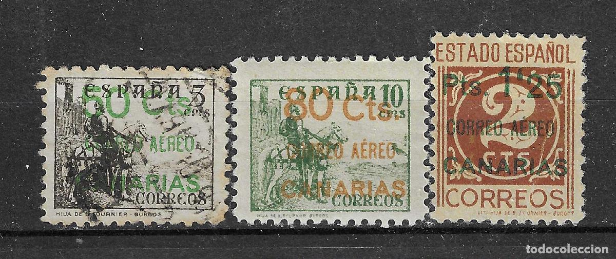 Francobolli: CANARIAS 1937 EDIFIL 34/36* UNO USADO