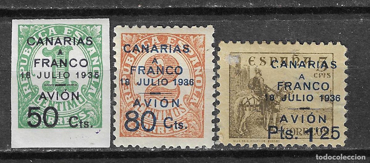 Timbres: CANARIAS 1937 EDIFIL 11/13** SIN FIJASELLOS