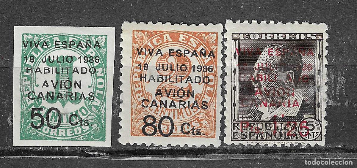 Timbres: CANARIAS 1937 EDIFIL 4/6** SIN FIJASELLOS