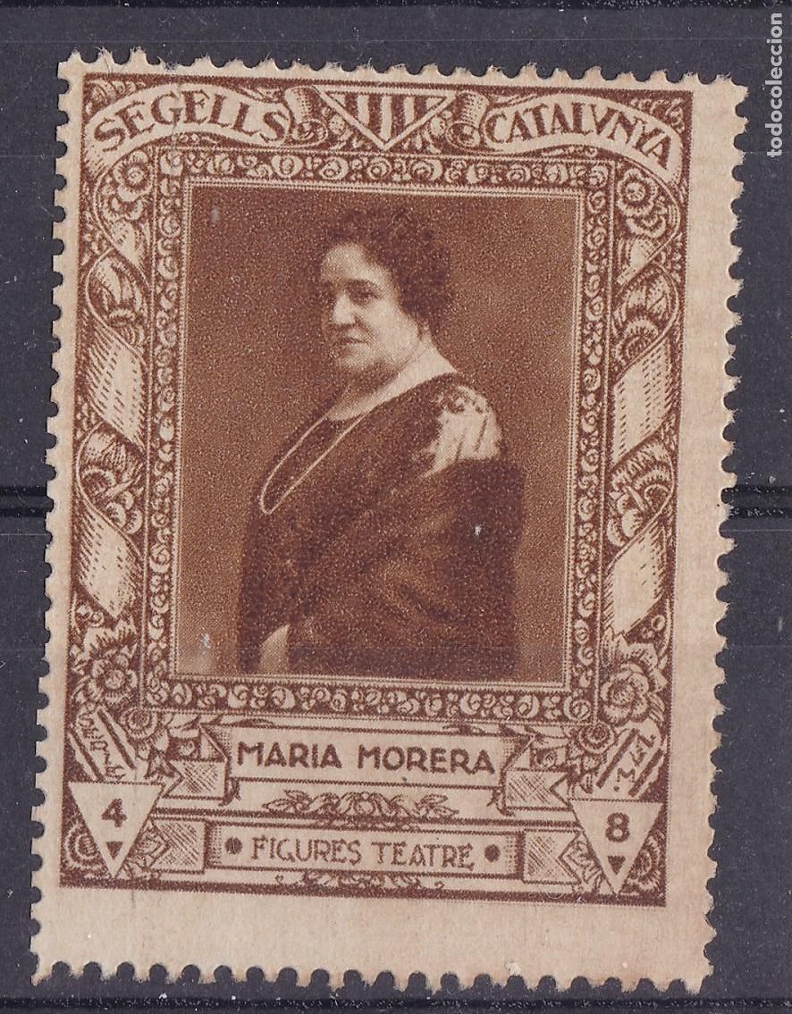 Sellos: AA2-Segells de Catalunya . Figures Teatre , MARIA MORERA (*) Sin Goma. 40 x 50 mm