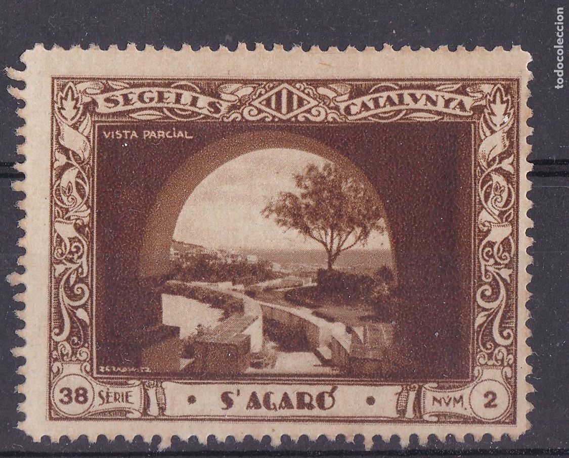 Sellos: AA2-Segells de Catalunya . Vista Parcial S&acute;AGAR&Oacute; (*) Sin Goma. 40 x 50 mm