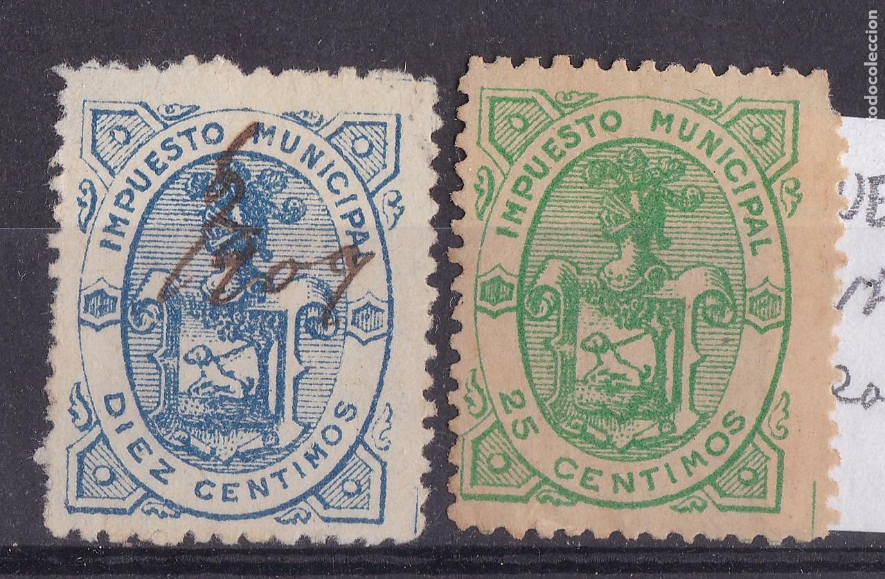 Sellos: AA4-Fiscales Locales . Impuesto Municipal SUECA Valencia 10 y 25 Cts