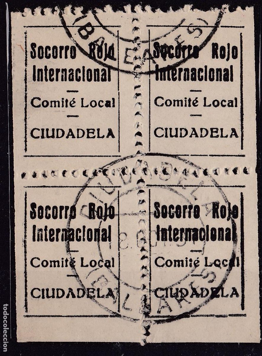 Sellos: FC-186-Guerra Civil. Locales Socorro Rojo Internacional CIUDADELA B4 . LUJO**