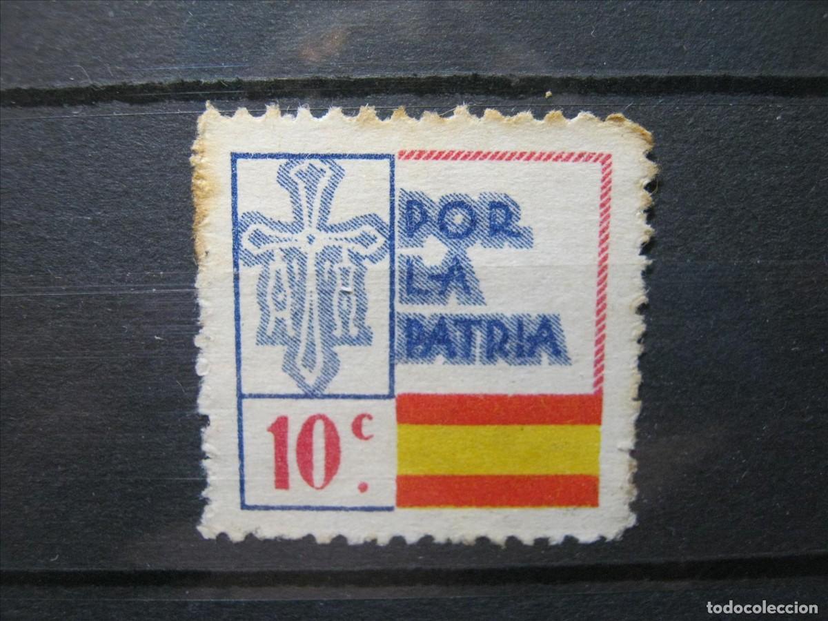 Sellos: ASTURIAS POR LA PATRIA 10 C. NUEVO SIN GOMA.