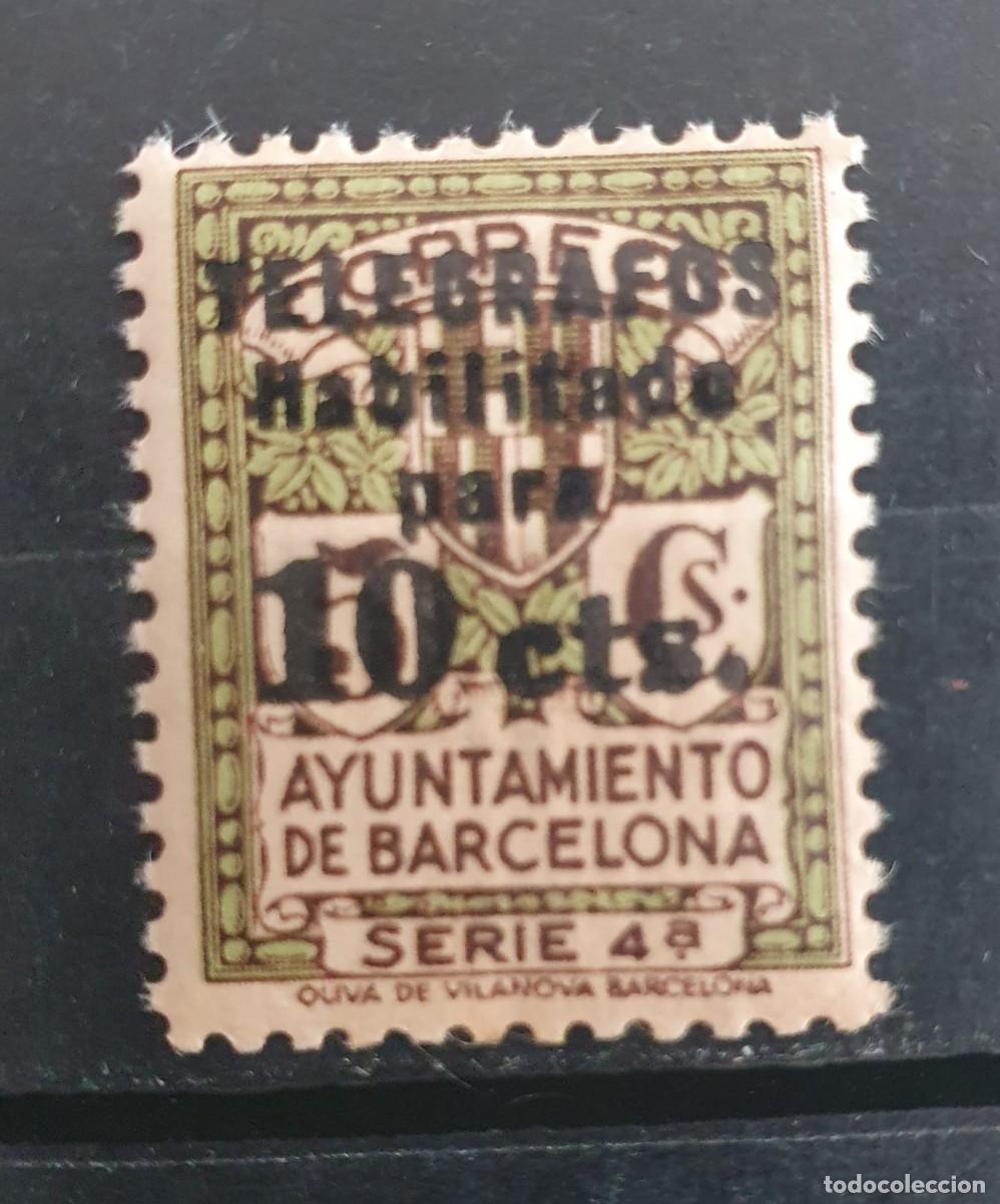 Timbres: BARCELONA TELEGRAFOS EDIFIL 10 ** A&Ntilde;O 1936