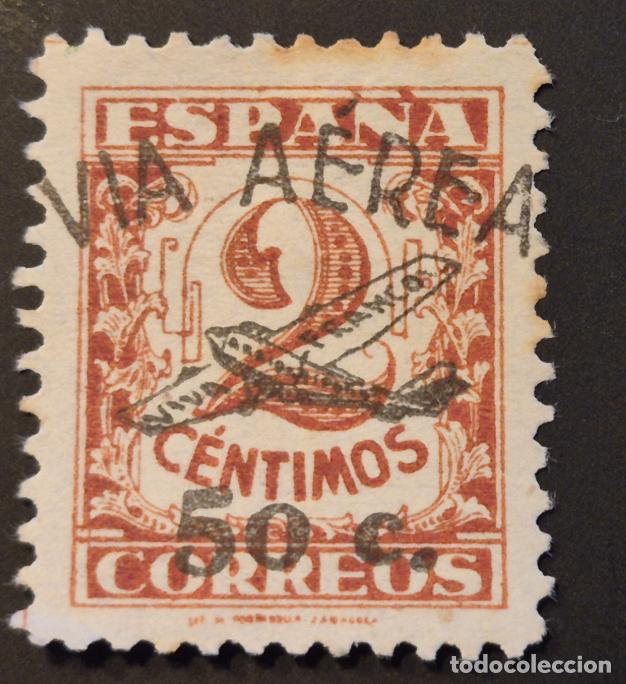 Timbres: Espa&ntilde;a 1937/39 - Emisiones locales patri&oacute;ticas, Ifni, 50c. sobre 2c. (Edifil 12 **)