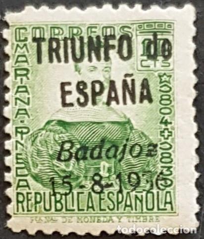Sellos: ESPA&Ntilde;A 1937 - EMISIONES LOCALES PATRI&Oacute;TICAS - BADAJOZ MNH