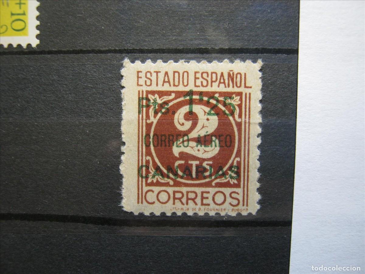 Sellos: CANARIAS 1937 EDIFIL 36 VLH* MUY LEVE RESTO DE CHARNELA LUJO.