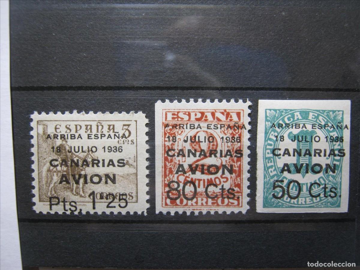 Sellos: CANARIAS 1937 SERIE EDIFIL 20/22 MNH** SIN CHARNELA LUJO.