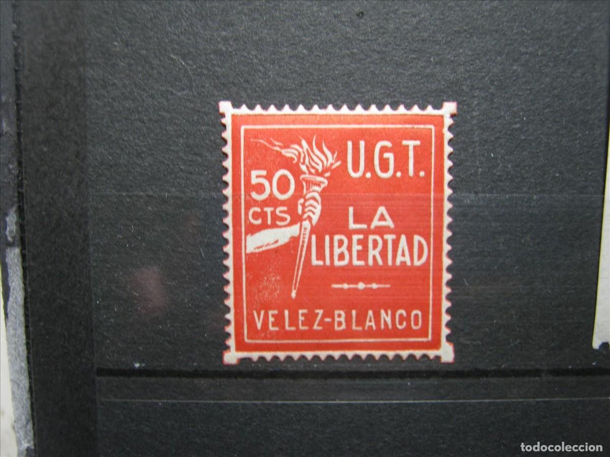 Sellos: V&Eacute;LEZ BLANCO UGT LA LIBERTAD 50 CTS. MNH** SIN CHARNELA LUJO.