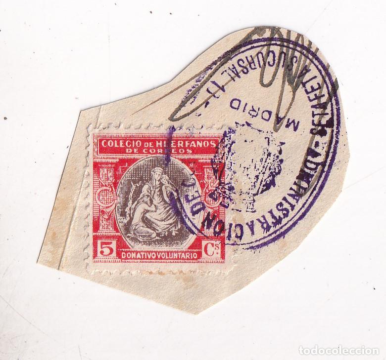 Sellos: FRAGMENTO. COLEGIO DE HU&Eacute;RFANOS DE CORREOS.