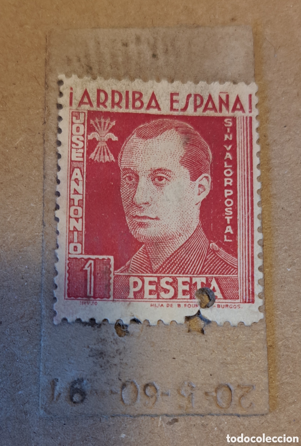 Sellos: Billete de tren con sello Jos&eacute; Antonio Primo de Rivera