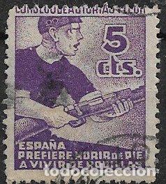 Sellos: Sellos Locales, Guerra Civil, Asturias, ASTURIAS Y LE&Oacute;N, FESOFI n&ordm; 2 (o)