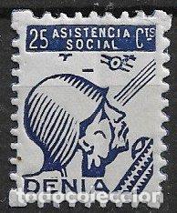 Sellos: Sellos Locales, Guerra Civil, Alicante, DENIA, FESOFI n&ordm; 10 * *