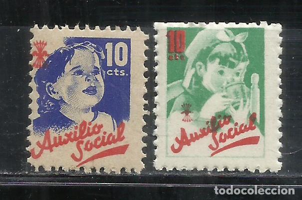 Sellos: Q504M-SELLOS BEN&Eacute;FICOS FALANGE GUERRA CIVIL NUEVO MNH ** AUXILIO SOCIAL 10 C&Eacute;NTIMOS NI&Ntilde;A.