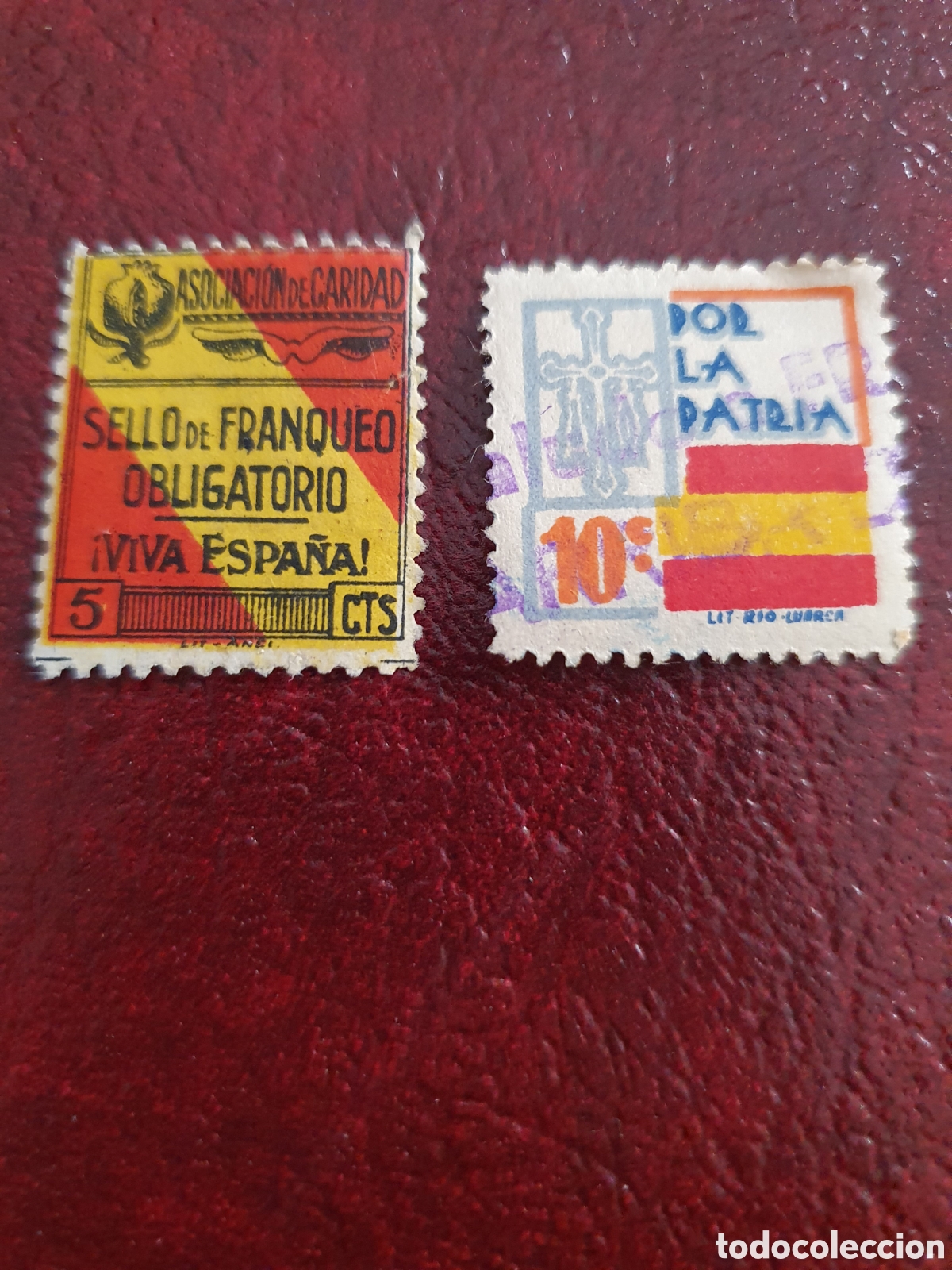 Sellos: Vi&ntilde;etas patri&oacute;ticas . Usadas