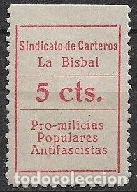 Sellos: Sellos Locales, Guerra Civil, Gerona, LA BISBAL, FESOFI n&ordm; 1 * *