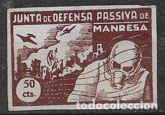 Sellos: Sellos Locales, Guerra Civil, Barcelona, MANRESA, FESOFI n&ordm; 9 *