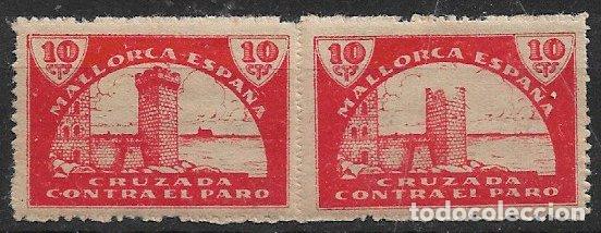 Sellos: Sellos Locales, Guerra Civil, Baleares, MALLORCA, FESOFI n&ordm; 48B2 * * variedad