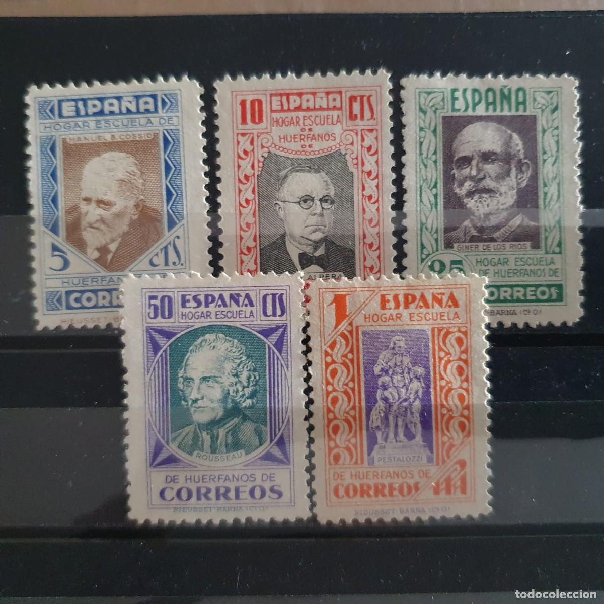 Sellos: BENEFICENCIA EDIFIL 12 * A 16 * PEDAGOGOS ESPA&Ntilde;A 1937