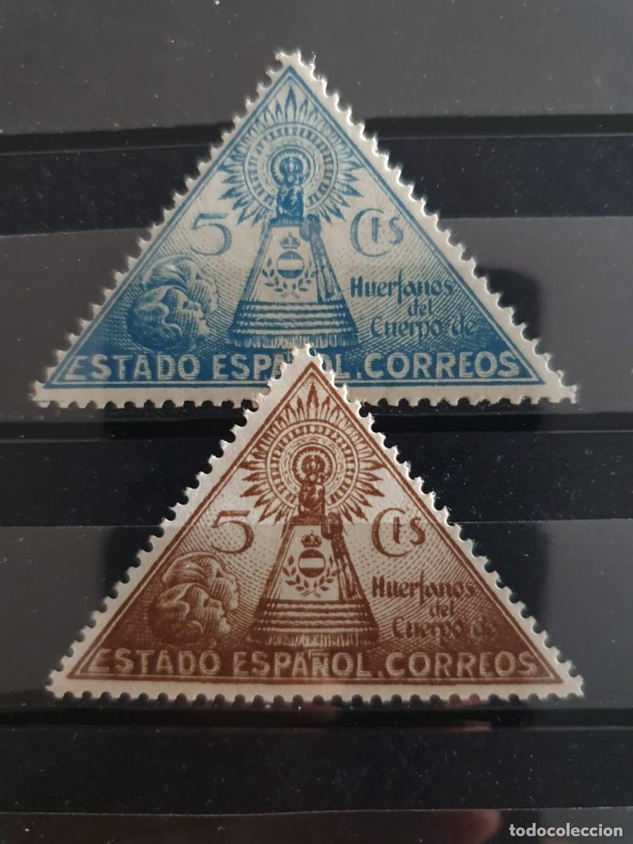 Sellos: BENEFICENCIA EDIFIL 19 * + 20 * VIRGEN PILAR ESPA&Ntilde;A 1938