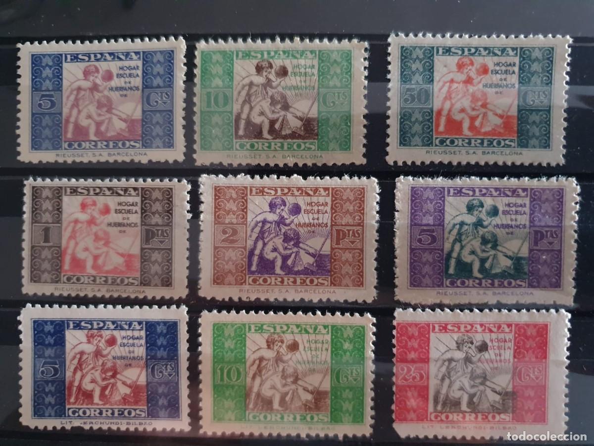Sellos: BENEFICENCIA EDIFIL 1 a 11 */** sin 3 ni 4 ALEGORIA INFANTIL ESPA&Ntilde;A 1934 - 1937