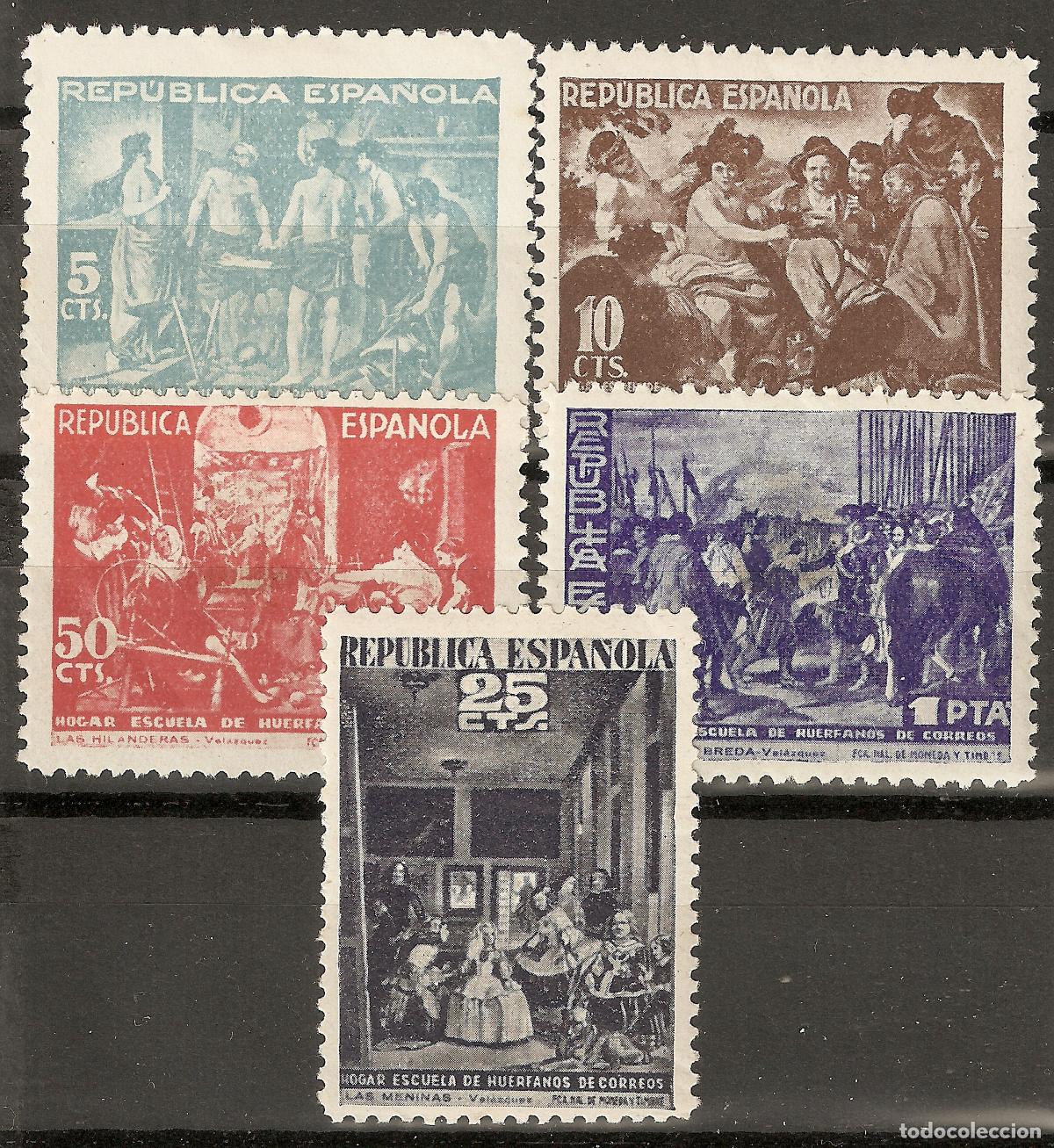 Sellos: BENEFICENCIA 1938 EDIFIL 29/33*