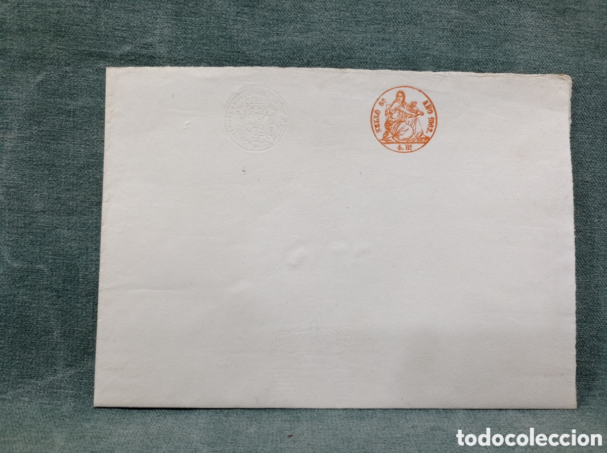 Sellos: SELLO 8&ordm; - ISABEL II - 4 REALES - A&Ntilde;O 1862 - EN PLIEGO