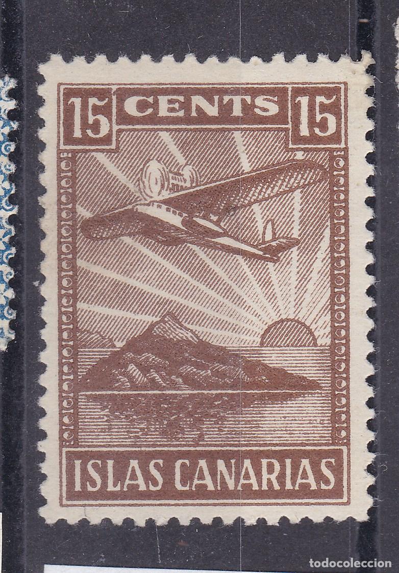 Sellos: SS1. Guerra Civil Locales ISLAS CANARIAS 15 Cts Fesofi 3 * Muy ligera se&ntilde;al Fijasellos