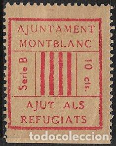 Sellos: Sellos Locales, Guerra Civil, Tarragona, MONTBLANC, FESOFI n&ordm; 4b *
