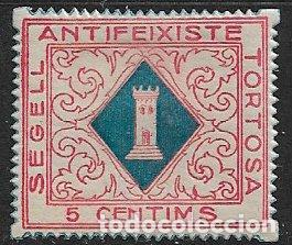 Sellos: Sellos Locales, Guerra Civil, Tarragona, TORTOSA, FESOFI n&ordm; 3 *