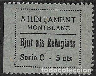 Sellos: Sellos Locales, Guerra Civil, Tarragona, MONTBLANC, FESOFI n&ordm; 6b (*)