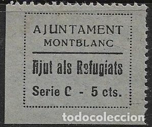 Sellos: Sellos Locales, Guerra Civil, Tarragona, MONTBLANC, FESOFI n&ordm; 6 (*)