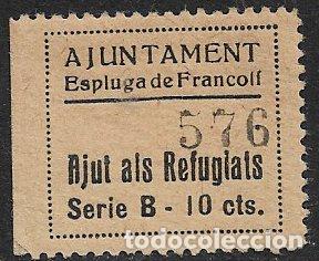 Sellos: Sellos Locales, Guerra Civil, Tarragona, ESPLUGAS DE FRANCOL&Iacute;, FESOFI n&ordm; 5 * *