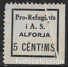 Sellos: Sellos Locales, Guerra Civil, Tarragona, ALFORJA, FESOFI n&ordm; 1a (*) variedad
