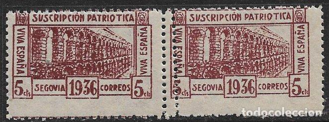 Sellos: Sellos Locales, Guerra Civil, Segovia, FESOFI n&ordm; 5 phd (*) variedad