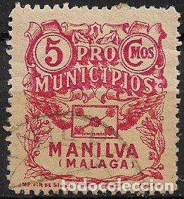 Sellos: Sellos Locales, Guerra Civil, M&aacute;laga, MANILVA, FESOFI n&ordm; 1 (o)