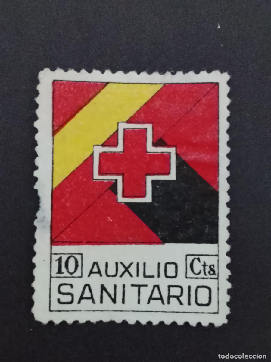 Sellos: Sello Auxilio Sanitario 10 c&eacute;ntimos