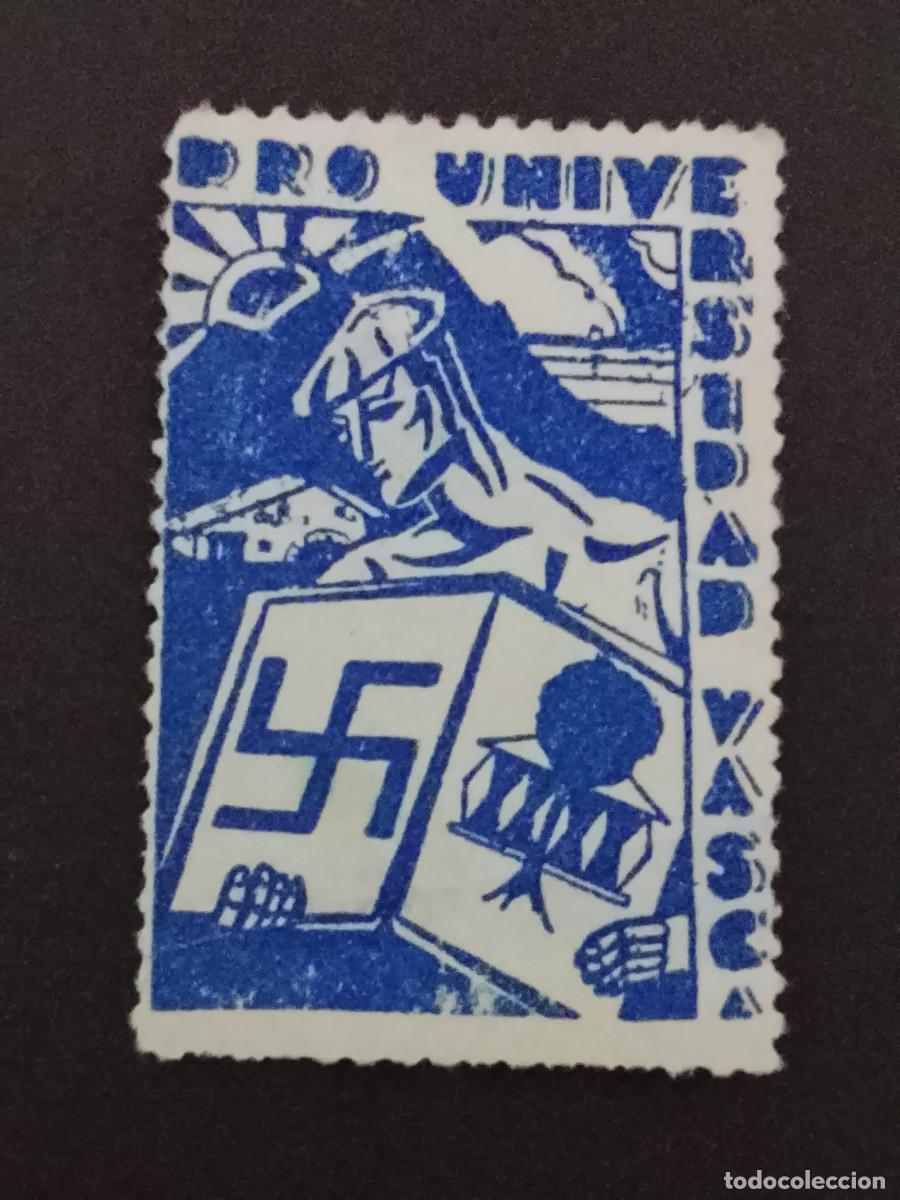 Sellos: Sello pro-Universidad Vasca. Guerra Civil. Gobierno Vasco