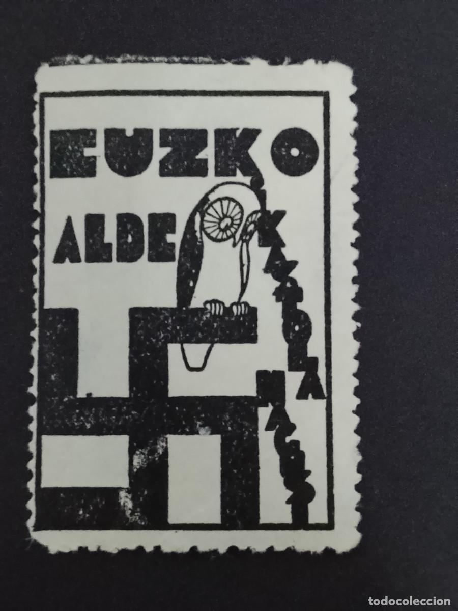Sellos: Sello Eusko Alde (negro). Guerra Civil. Gobierno Vasco