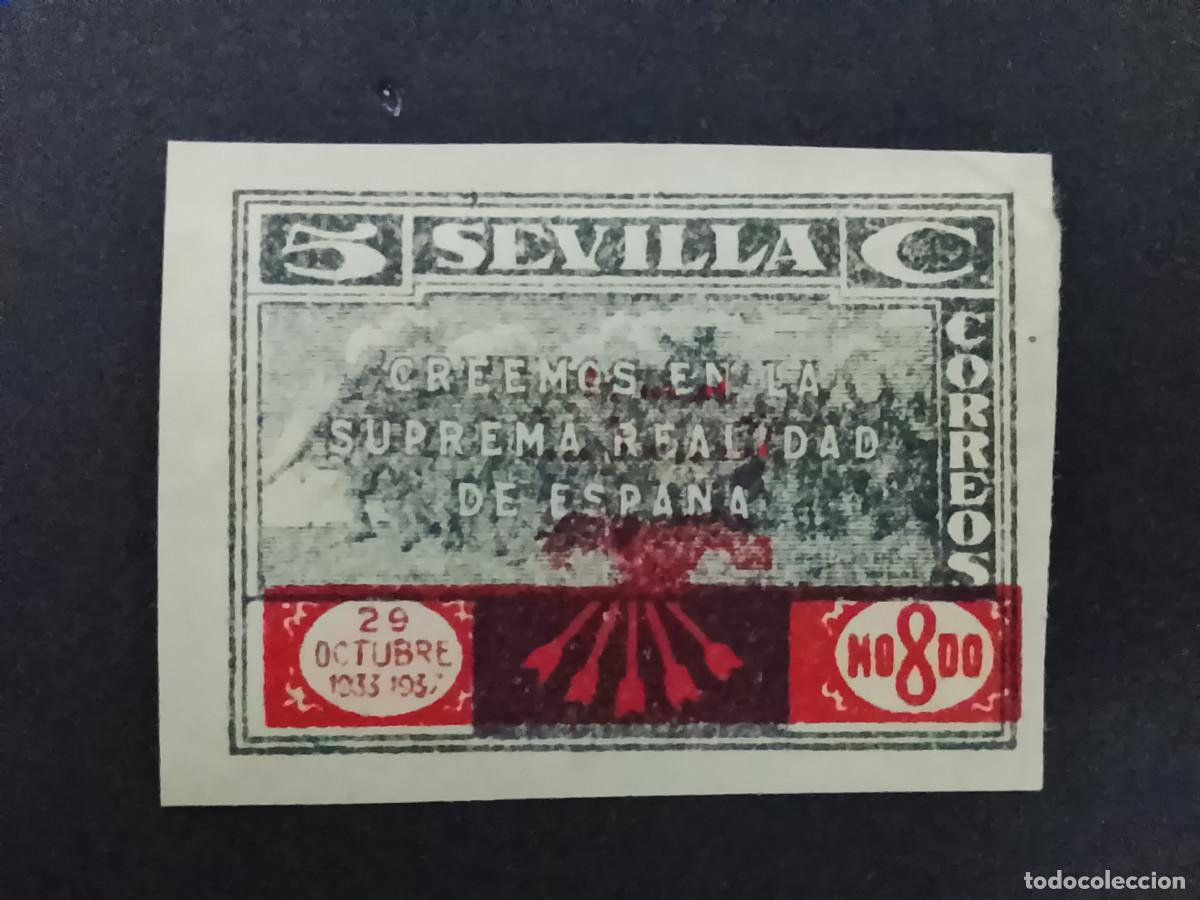 Sellos: Sello Sevilla. Creemos en la suprema realidad de Espa&ntilde;a 5 c&eacute;ntimos